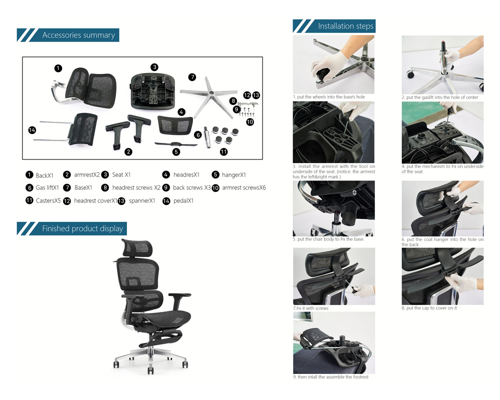 Vione group lucky series ergonomic chair install .jpg